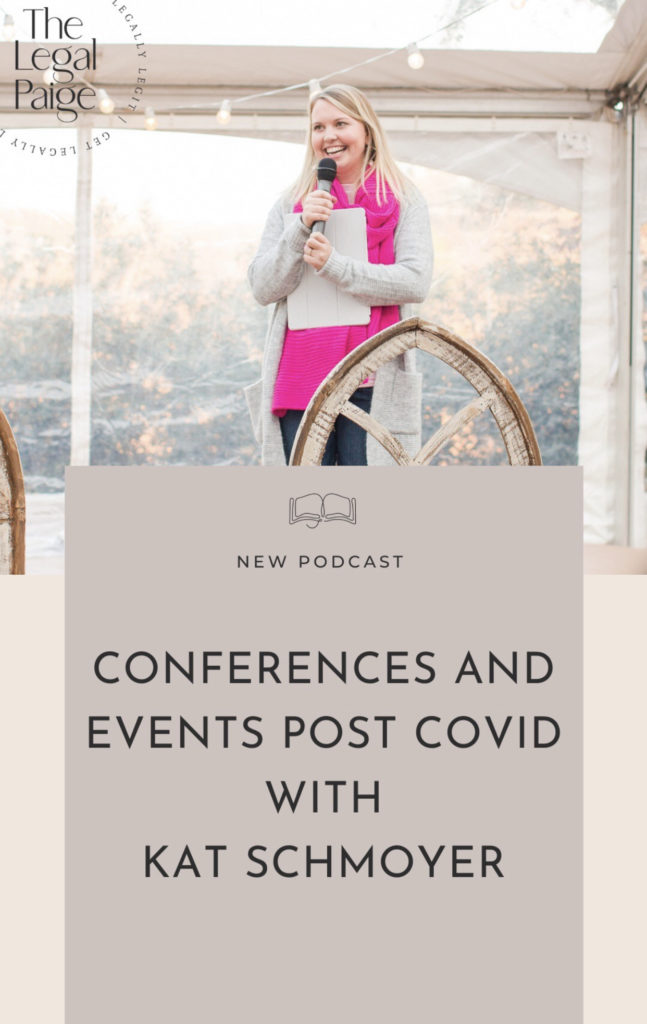 podcast interview on The Legal Paige about how conferences and events post COVID will look