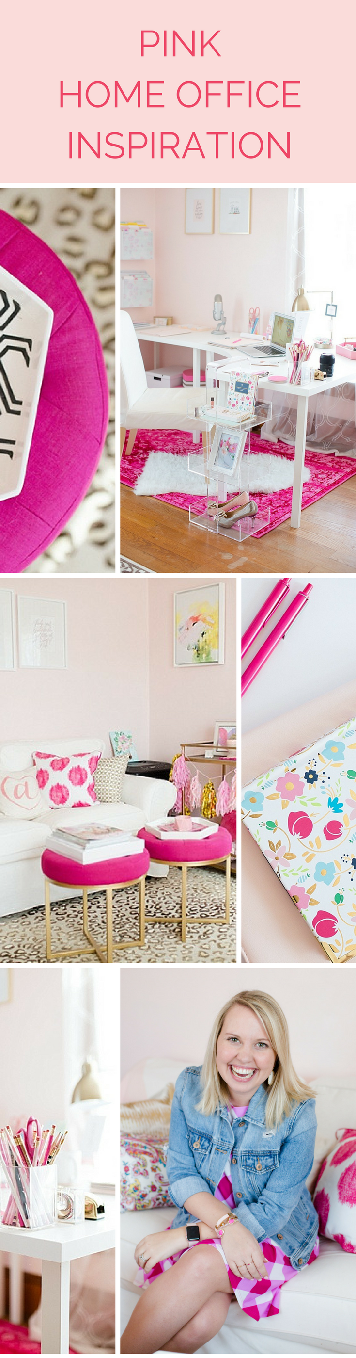 Pink Home Office Inspiration // Kat Schmoyer Education