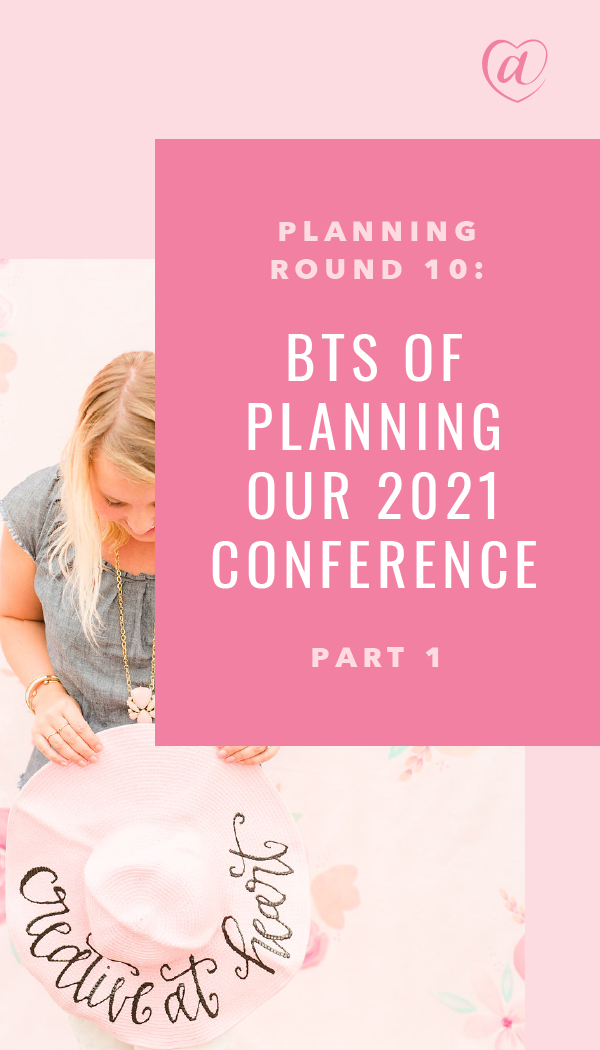 BTS of Planning Round 10 (Part 1) // Creative at Heart #creativeatheartconference #planningaconference #herestothecreatives #behindthescenes #conferenceplanner 