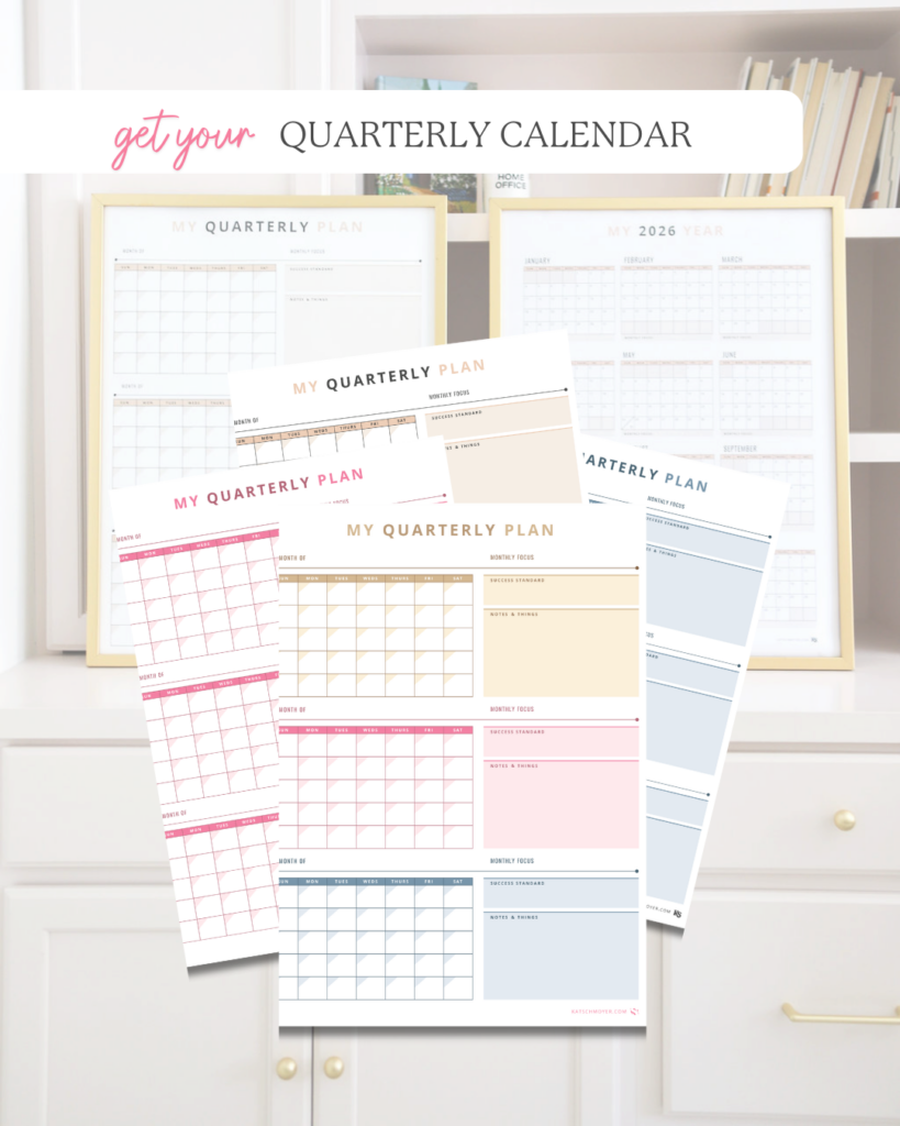Printable Quarterly Calendar